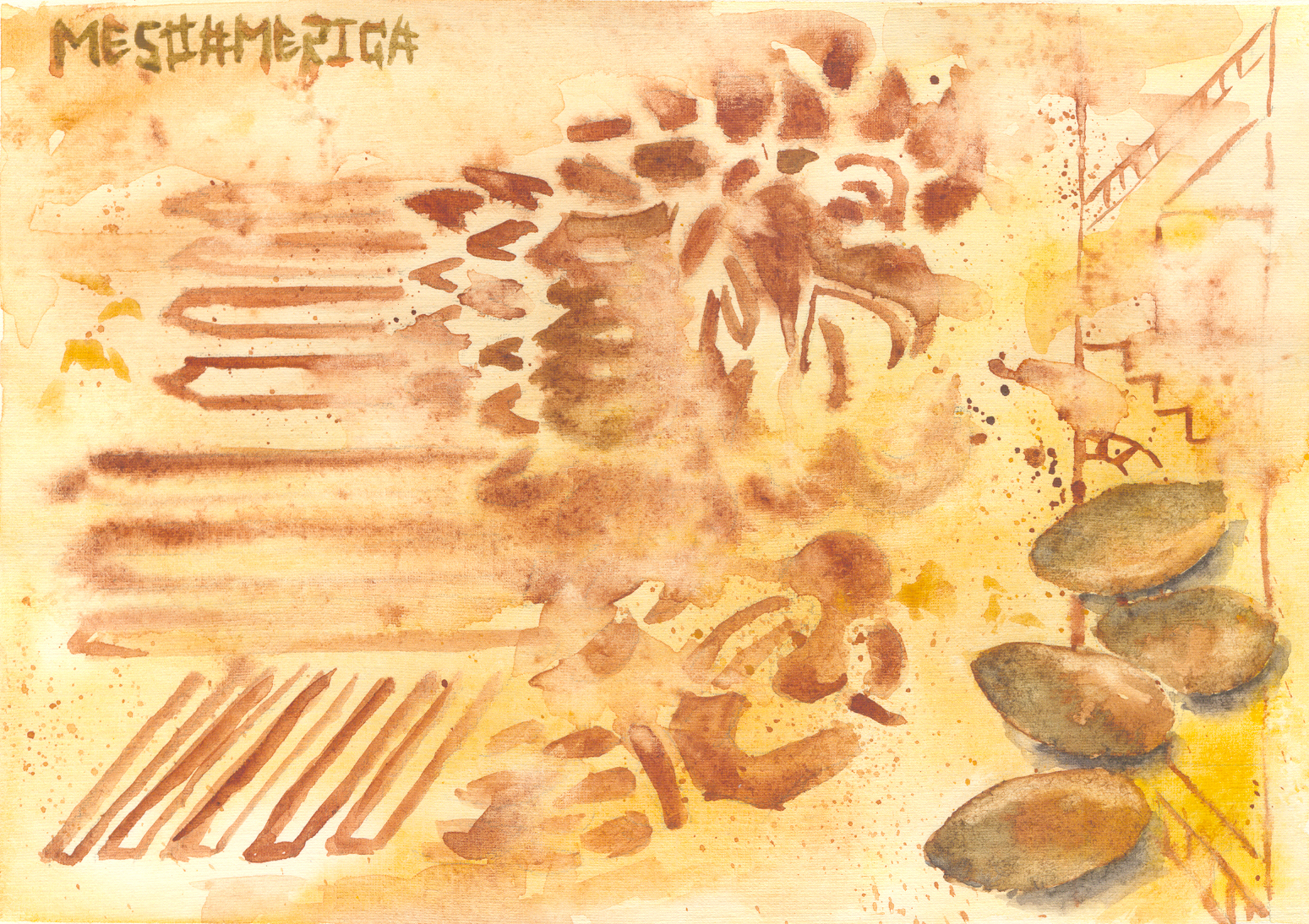 Mesoamerica Acidica perfumes открытка акварели Елена Пильгун