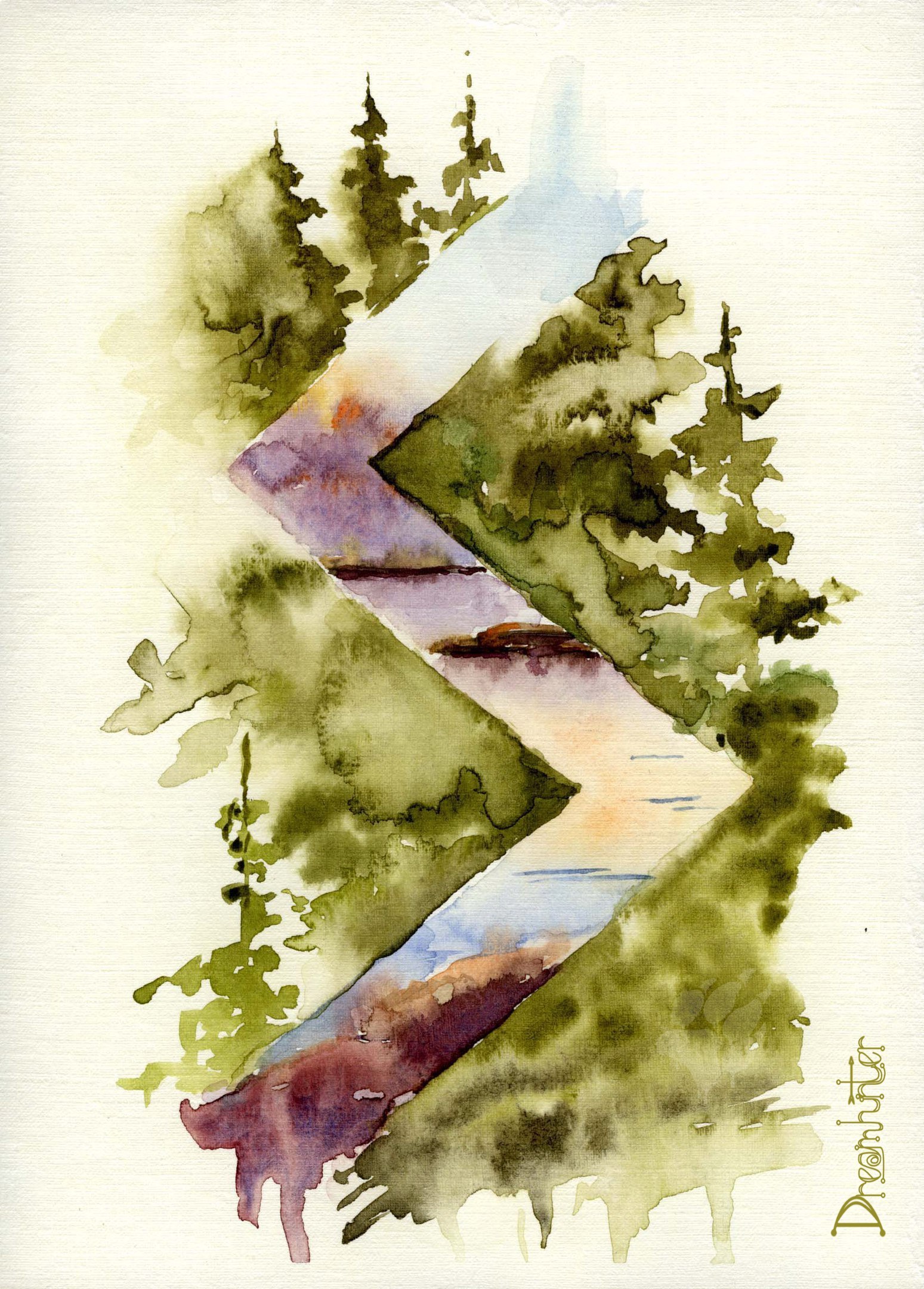 Аллея желаний Acidica perfumes открытка акварели Елена Пильгун