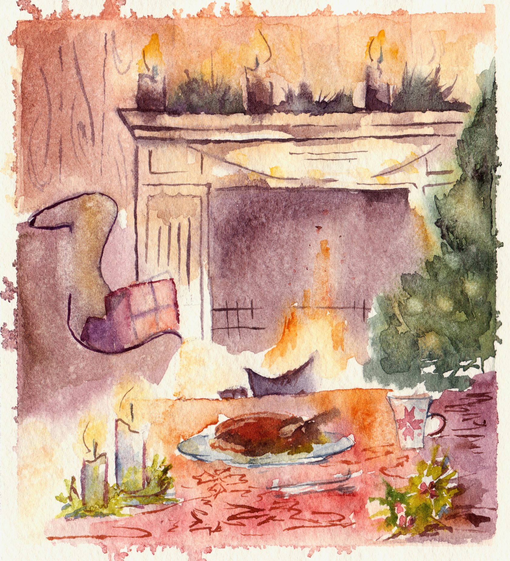 Лимитка Hygge New Year Acidica perfumes открытка акварели Елена Пильгун