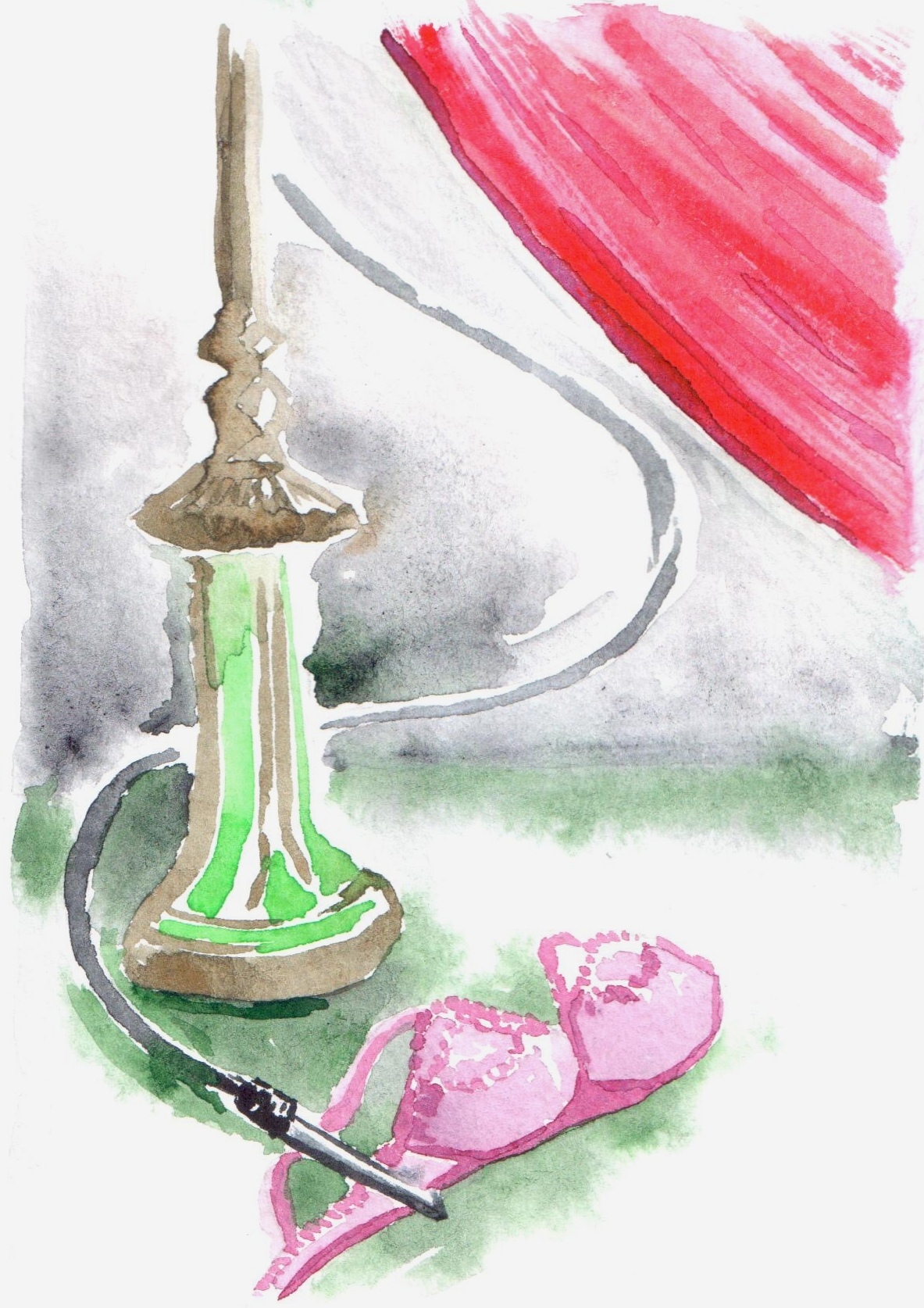 Harem Acidica perfumes открытка акварели Анна Закревская