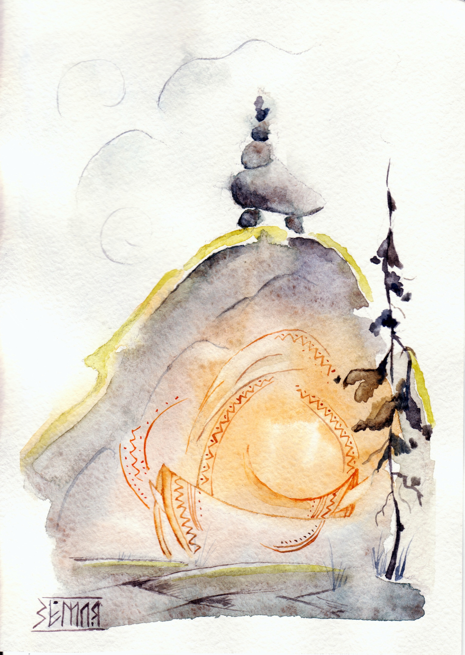 Стихии Земля Acidica Perfumes открытка Елена Пильгун